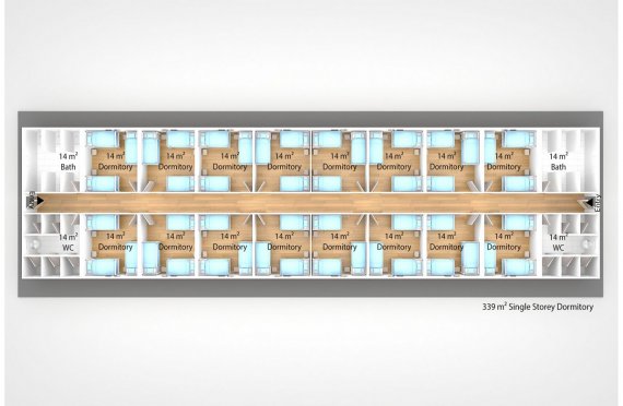 Prefabricated Dormitory 339 m2