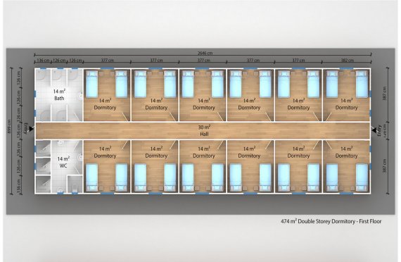 Prefabricated Dormitory 474 m²