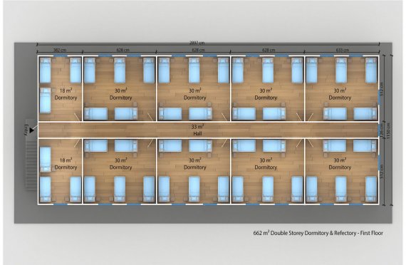 Prefabricated Dormitory 662 m²