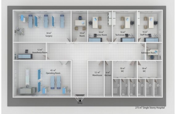 Modular Hospital 275 m²