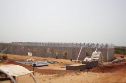 A prefabricated Mine work site building in Senegal