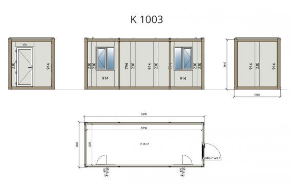 Kontainer Flat Pack K 1003