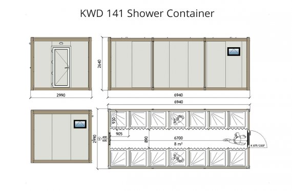 Kontainer Shower- KWD 141