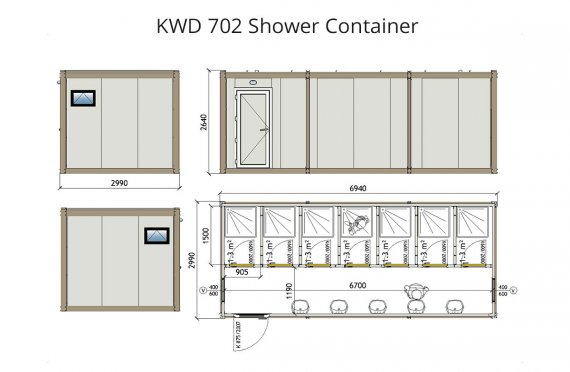 Kontainer Shower KWD 702